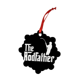 The rodfather, Στολίδι Χριστουγεννιάτικο στολίδι snowflake ξύλινο 7.5cm
