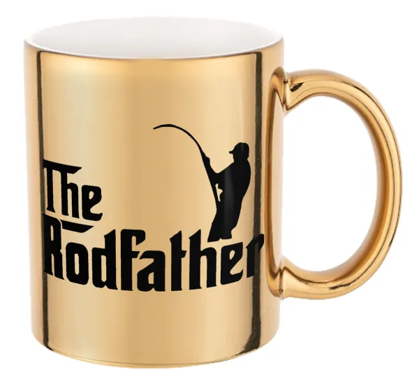 The rodfather — Mug ceramic, gold mirror, 330ml