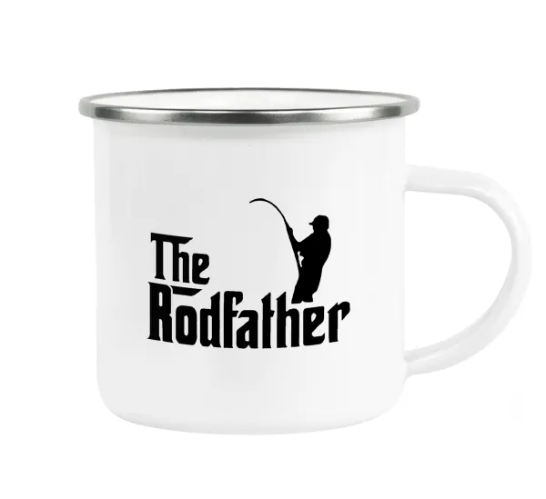 The rodfather — Metallic enamel cup white 360ml