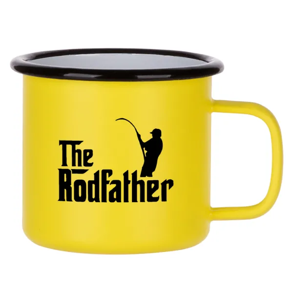 The rodfather — Κούπα Μεταλλική εμαγιέ ΜΑΤ Κίτρινη 360ml