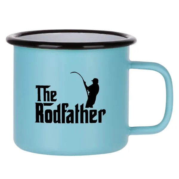 The rodfather — Κούπα Μεταλλική εμαγιέ ΜΑΤ σιέλ 360ml