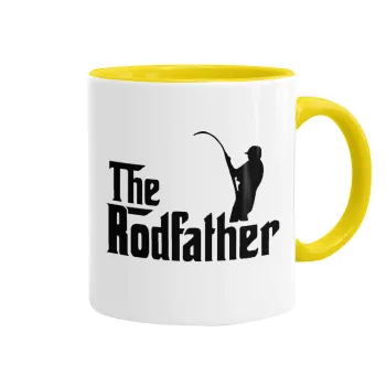 The rodfather, Κούπα χρωματιστή κίτρινη, κεραμική, 330ml