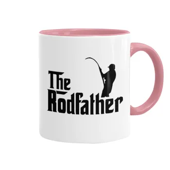 The rodfather, Κούπα χρωματιστή ροζ, κεραμική, 330ml