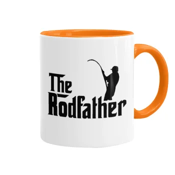 The rodfather, Κούπα χρωματιστή πορτοκαλί, κεραμική, 330ml
