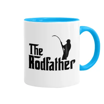 The rodfather, Mug colored light blue, ceramic, 330ml