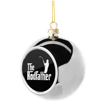 The rodfather, Στολίδι Χριστουγεννιάτικη μπάλα δένδρου Ασημένια 8cm