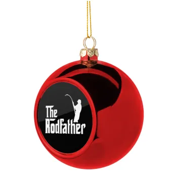 The rodfather, Christmas tree ball Red 8cm