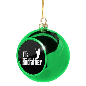 The rodfather, Green Christmas tree ornament ball 8cm
