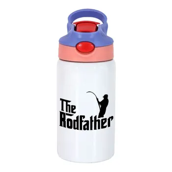 The rodfather, Παιδικό παγούρι θερμό, ανοξείδωτο, με καλαμάκι ασφαλείας, ροζ/μωβ (350ml)
