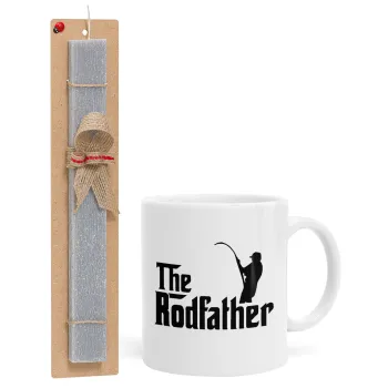 The rodfather, Easter Set, Ceramic Cup (330ml) & Easter aromatic flat candle (30cm) (GRAY)