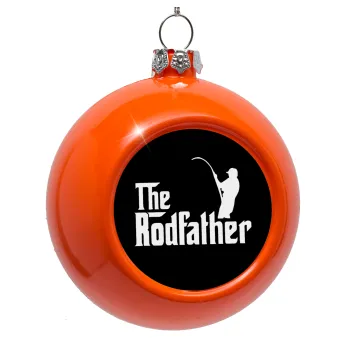 The rodfather, Στολίδι Χριστουγεννιάτικη μπάλα δένδρου Πορτοκαλί 8cm