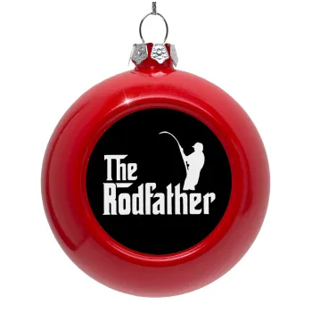 The rodfather, Στολίδι Χριστουγεννιάτικη μπάλα δένδρου Κόκκινη 8cm