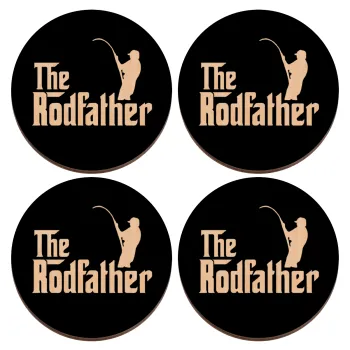 The rodfather, ΣΕΤ x4 Σουβέρ ξύλινα στρογγυλά plywood (9cm)