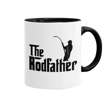 The rodfather, Mug colored black, ceramic, 330ml