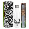 Easter candle, metallic white thermos bottle (500ml) & aromatic flat candle (30cm) (GRAY)