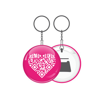 Heart hidden MSG, try me!!!, Μπρελόκ μεταλλικό 5cm με ανοιχτήρι