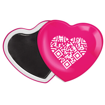 Heart hidden MSG, try me!!!, Μαγνητάκι καρδιά (57x52mm)