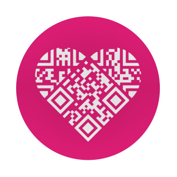 Heart hidden MSG, try me!!!, Mousepad Round 20cm