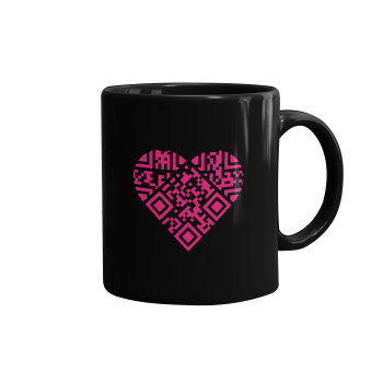 Heart hidden MSG, try me!!!, Mug black, ceramic, 330ml