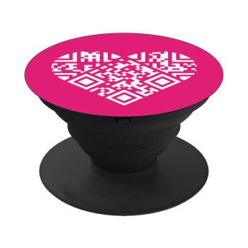 Heart hidden MSG, try me!!!, Phone Holders Stand  Black Hand-held Mobile Phone Holder