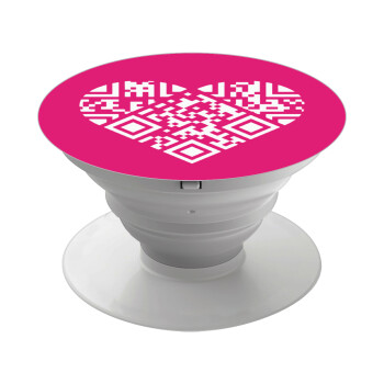 Heart hidden MSG, try me!!!, Phone Holders Stand  White Hand-held Mobile Phone Holder