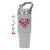 GREY color, 890ml (30oz) stainless Steel Tumbler with Handle