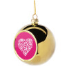 Golden Christmas tree ball ornament 8cm