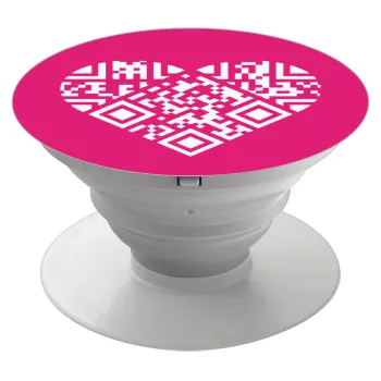 Heart hidden MSG, try me!!!, Phone Holders Stand  Λευκό Βάση Στήριξης Κινητού στο Χέρι