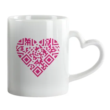 Heart hidden MSG, try me!!!, Mug heart handle, ceramic, 330ml