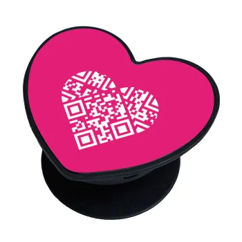 Heart hidden MSG, try me!!!, Phone Holders Stand  καρδιά Μαύρο Βάση Στήριξης Κινητού στο Χέρι