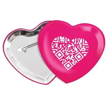 Heart hidden MSG, try me!!!, Κονκάρδα παραμάνα καρδιά (57x52mm)