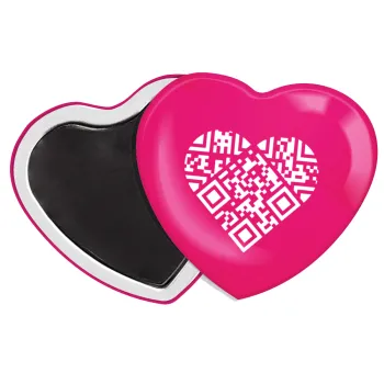 Heart hidden MSG, try me!!!, Μαγνητάκι καρδιά (57x52mm)