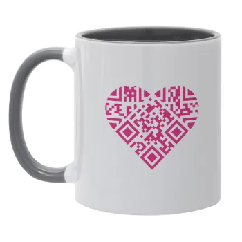 Heart hidden MSG, try me!!!, Mug colored grey, ceramic, 330ml