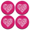 SET of 4 round wooden coasters (9cm)