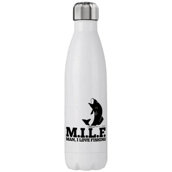 M.I.L.F. Mam i love fishing, Stainless steel, double-walled, 750ml