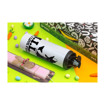 M.I.L.F. Mam i love fishing, Easter candle,Travel Tumbler 2 Lids, with metal straw & cleaning brush & aromatic flat candle (30cm) (PINK)