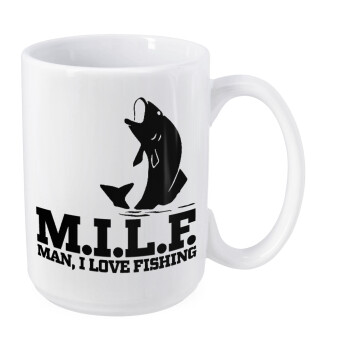 M.I.L.F. Mam i love fishing, Κούπα Mega, κεραμική, 450ml