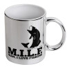 Mug ceramic, silver mirror, 330ml