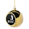 Golden Christmas tree ball ornament 8cm