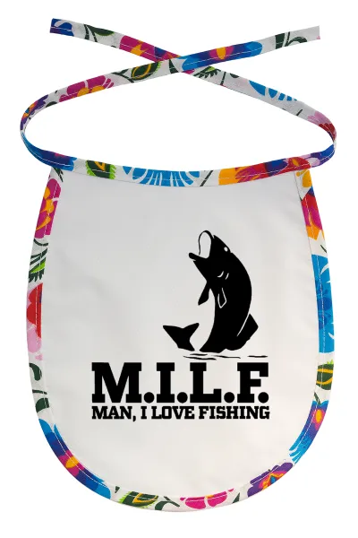 M.I.L.F. Mam i love fishing — αλέκιαστη με κορδόνι Χρωματιστή