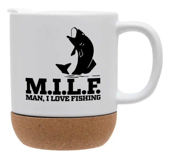 M.I.L.F. Mam i love fishing — Ceramic coffee mug Cork (MAT), 330ml