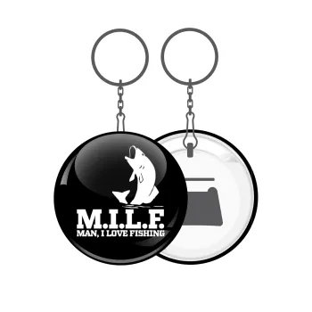 M.I.L.F. Mam i love fishing, Μπρελόκ μεταλλικό 5cm με ανοιχτήρι