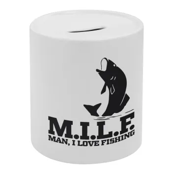 M.I.L.F. Mam i love fishing, Κουμπαράς πορσελάνης με τάπα