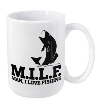 M.I.L.F. Mam i love fishing, Κούπα Mega, κεραμική, 450ml