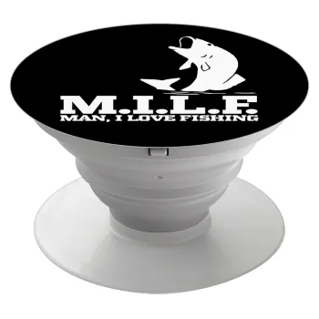 M.I.L.F. Mam i love fishing, Phone Holders Stand  Λευκό Βάση Στήριξης Κινητού στο Χέρι