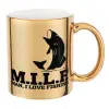 Mug ceramic, gold mirror, 330ml