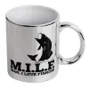 Mug ceramic, silver mirror, 330ml