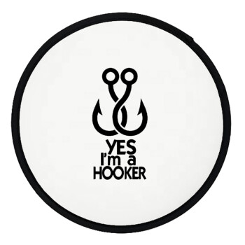 Yes i am Hooker, Βεντάλια υφασμάτινη αναδιπλούμενη με θήκη (20cm)