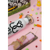 Easter Set, SS Metallic water bottle (620ml, stainless steel) & scented flat Easter candle (30cm) (PINK)