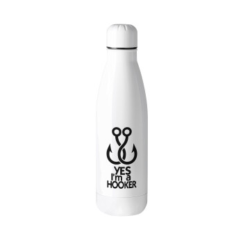 Yes i am Hooker, Μεταλλικό παγούρι θερμός (Stainless steel), 500ml